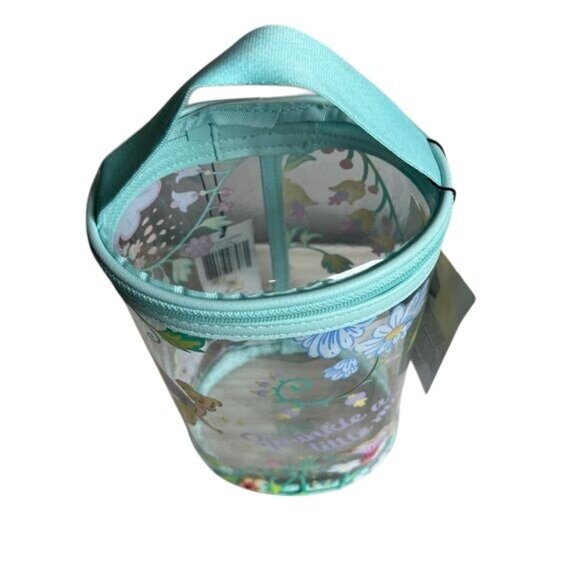 NWT Disney Vera Bradley Tinker Bell Clear Cosmetic Bag With Handle & Zipper - Picture 6 of 6